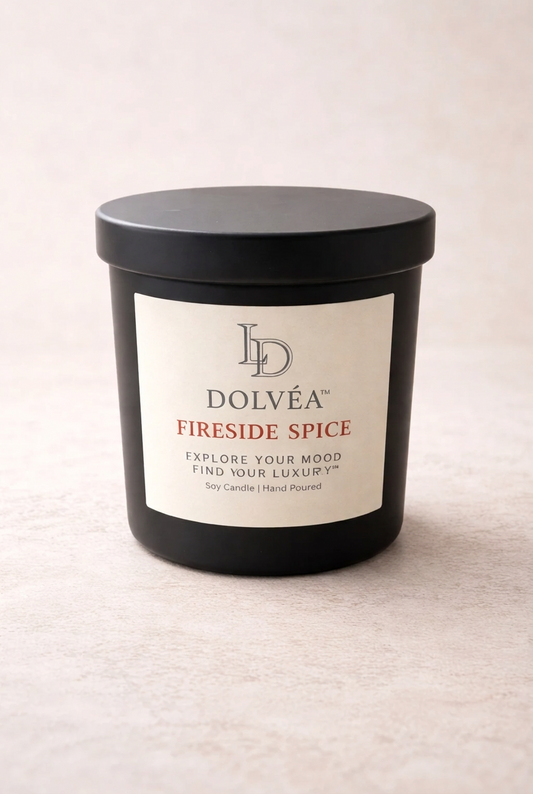 Fireside Spice – Luxury Soy Candle, Net 08 oz | Wooden Wick |
