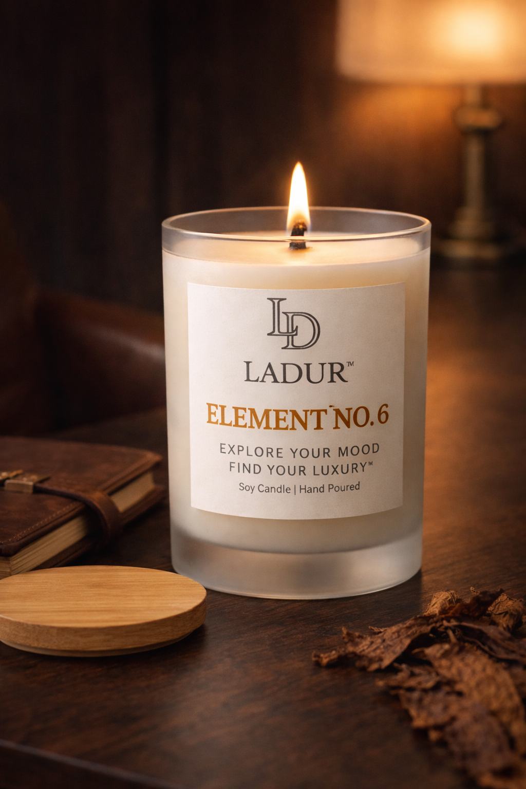 Element No. 6 – Luxury Soy Candle | Wooden Wick | 8 oz Net Wt