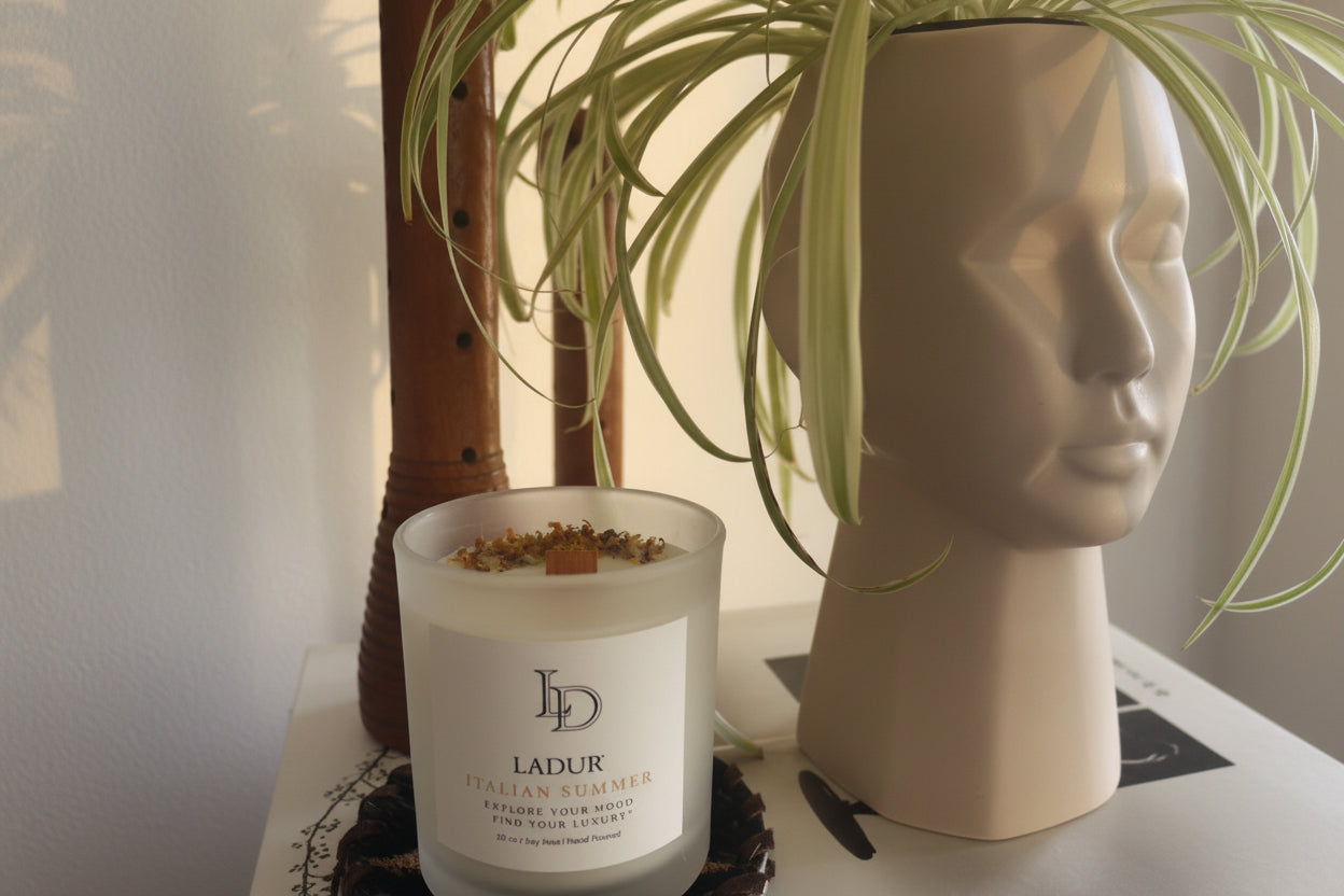 Italian Summer – Luxury Soy Candle, Net 08 oz  | Wooden Wick | Citrus & Soft Floral