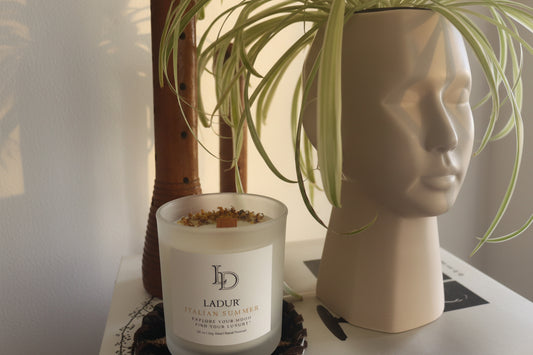 Italian Summer – Luxury Soy Candle, Net 08 oz  | Wooden Wick | Citrus & Soft Floral